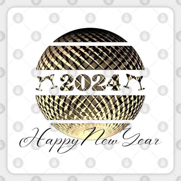 Happy new year 2024 Magnet by Bailamor